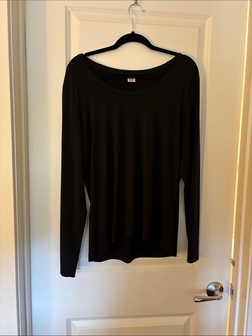 Jockey Black Long-Sleeve Boat-Neck Top